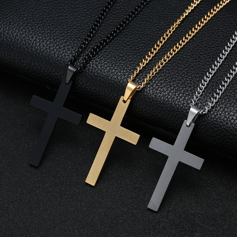 Men Accessories Neck Chain - Винтажный готический кулон с крестом, ожерелье,