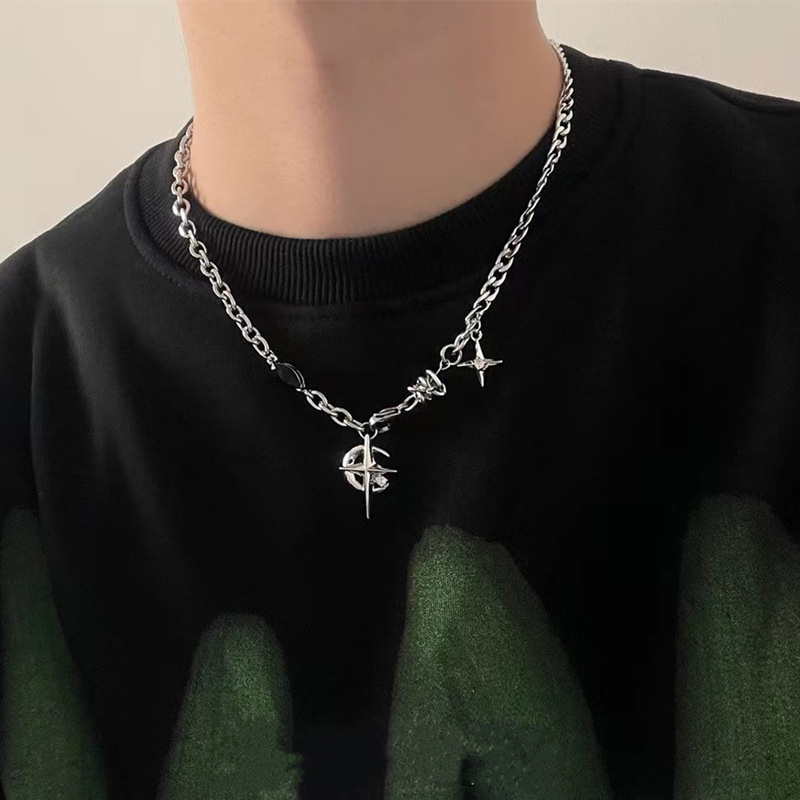 Men Accessories Neck Chain - 2023 корейский модный готический панк Луна