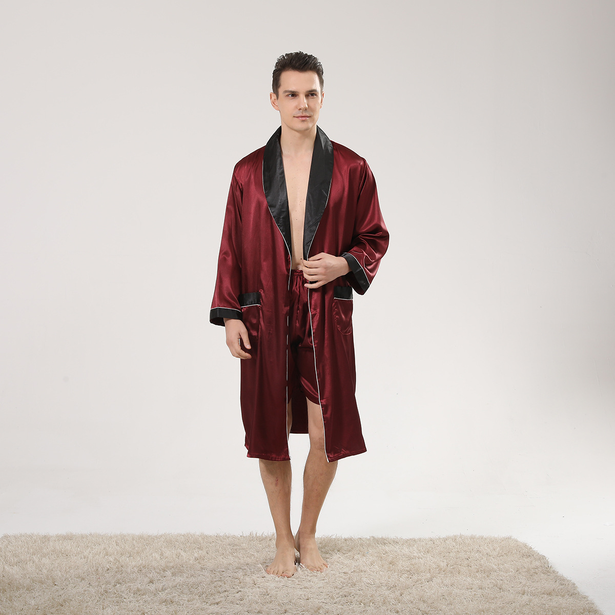 Весенний черный шаль с воротни – обзор и цена Men'S Kimono Accessories